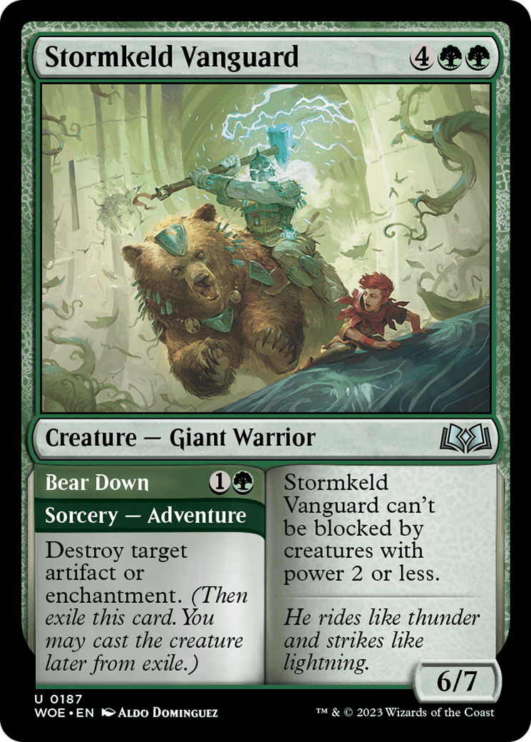 Stormkeld Vanguard // Bear Down [Wilds of Eldraine] | Jomio and Rueliete's Cards and Comics