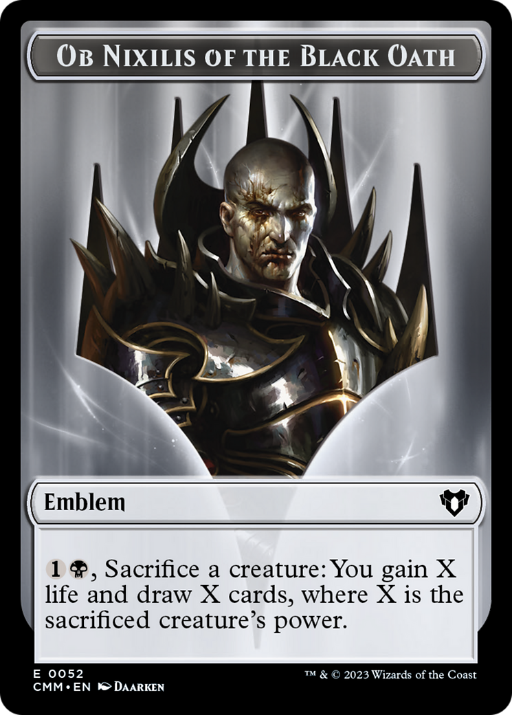 Ob Nixilis of the Black Oath Emblem [Commander Masters Tokens] | Jomio and Rueliete's Cards and Comics