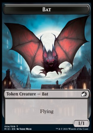 Spirit // Bat Double-Sided Token [Innistrad: Midnight Hunt Tokens] | Jomio and Rueliete's Cards and Comics