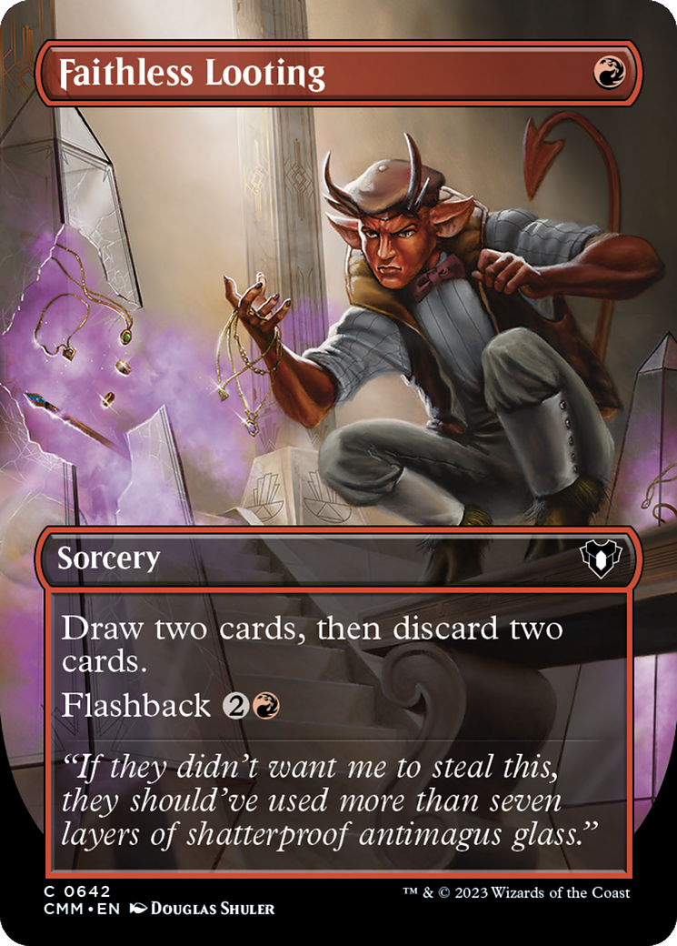 Faithless Looting (Borderless Alternate Art) [Commander Masters] | Jomio and Rueliete's Cards and Comics