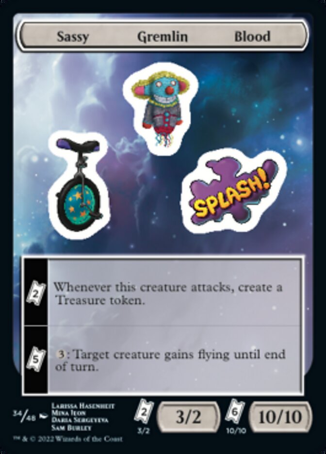 Sassy Gremlin Blood [Unfinity Stickers] | Jomio and Rueliete's Cards and Comics