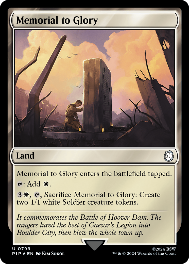 Memorial to Glory (Surge Foil) [Fallout] | Jomio and Rueliete's Cards and Comics
