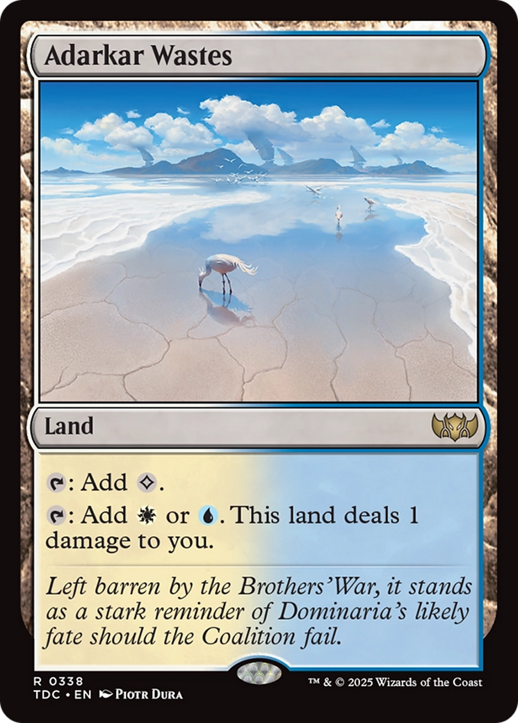Adarkar Wastes [Tarkir: Dragonstorm Commander] | Jomio and Rueliete's Cards and Comics
