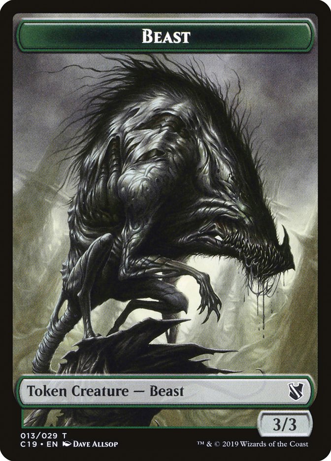 Beast Token (013/029) [Commander 2019 Tokens] | Jomio and Rueliete's Cards and Comics