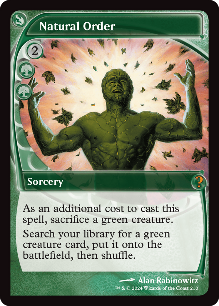 Natural Order (Future Sight) [Mystery Booster 2] | Jomio and Rueliete's Cards and Comics