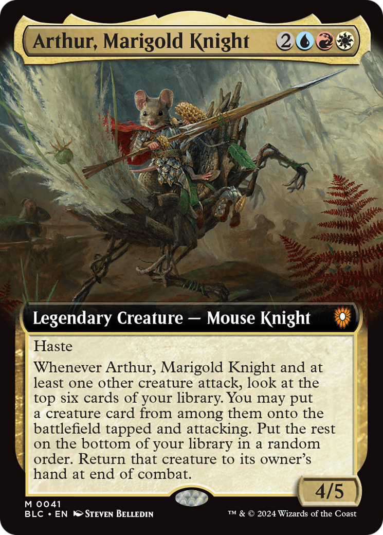 Arthur, Marigold Knight (Extended Art) [Bloomburrow Commander] | Jomio and Rueliete's Cards and Comics