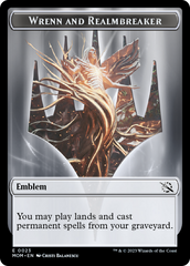 Elemental (9) // Wrenn and Realmbreaker Emblem Double-Sided Token [March of the Machine Tokens] | Jomio and Rueliete's Cards and Comics