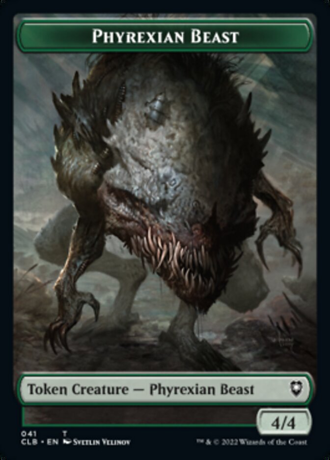 Phyrexian Beast // Wurm Double-Sided Token [Commander Legends: Battle for Baldur's Gate Tokens] | Jomio and Rueliete's Cards and Comics
