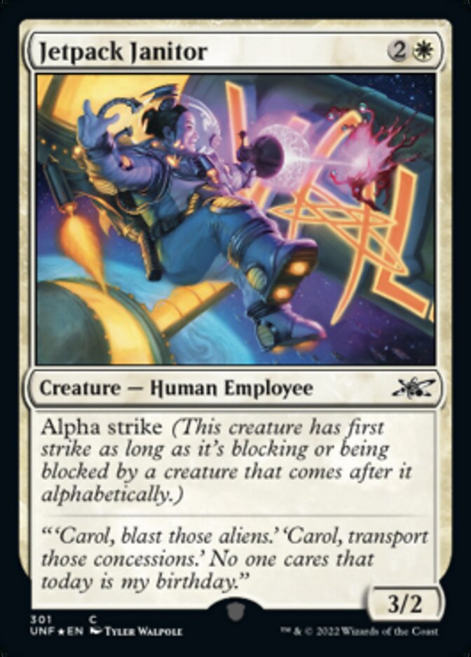 Jetpack Janitor (Galaxy Foil) [Unfinity] | Jomio and Rueliete's Cards and Comics