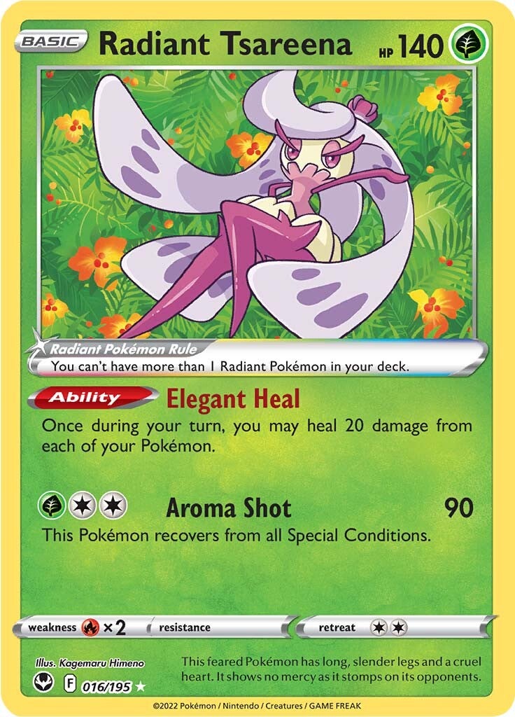 Radiant Tsareena (016/195) [Sword & Shield: Silver Tempest] | Jomio and Rueliete's Cards and Comics