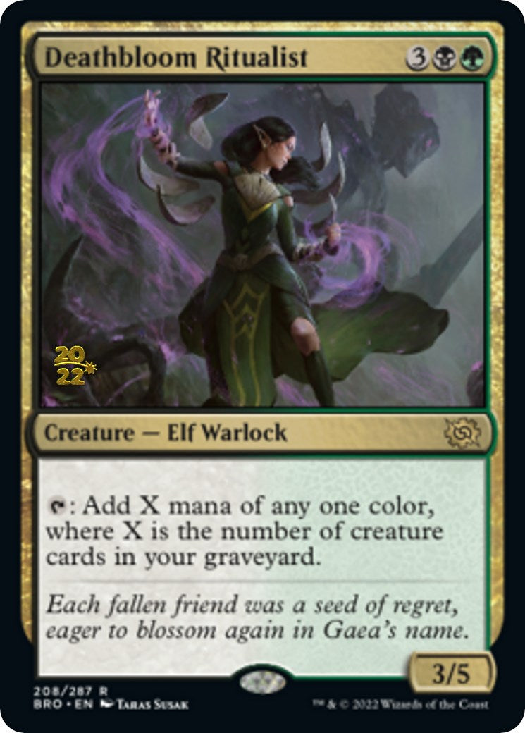 Deathbloom Ritualist [The Brothers' War Prerelease Promos] | Jomio and Rueliete's Cards and Comics