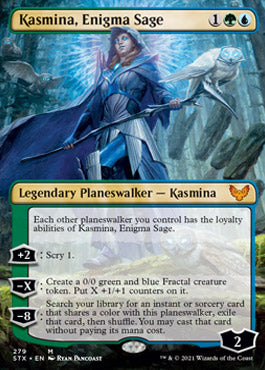 Kasmina, Enigma Sage (Borderless) [Strixhaven: School of Mages] | Jomio and Rueliete's Cards and Comics