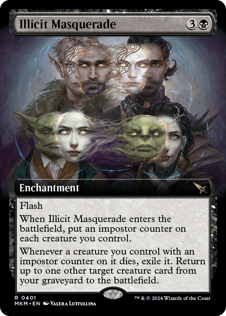 Illicit Masquerade (Extended Art) [Murders at Karlov Manor] | Jomio and Rueliete's Cards and Comics