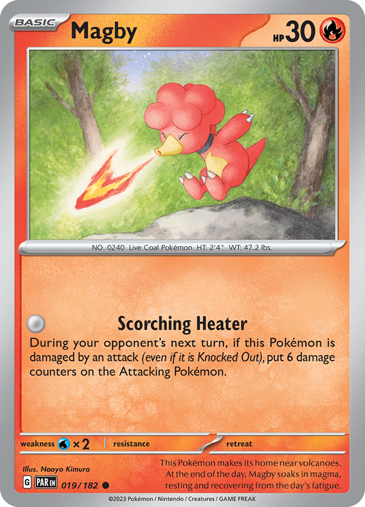 Magby (019/182) [Scarlet & Violet: Paradox Rift] | Jomio and Rueliete's Cards and Comics