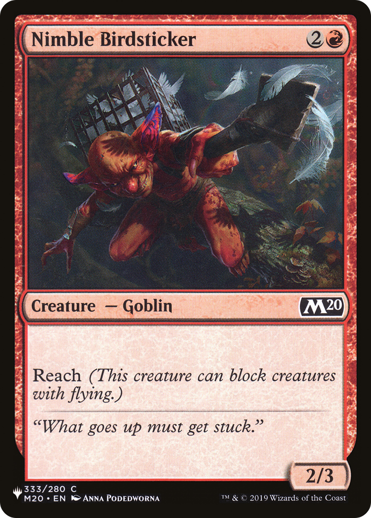 Nimble Birdsticker [The List] | Jomio and Rueliete's Cards and Comics