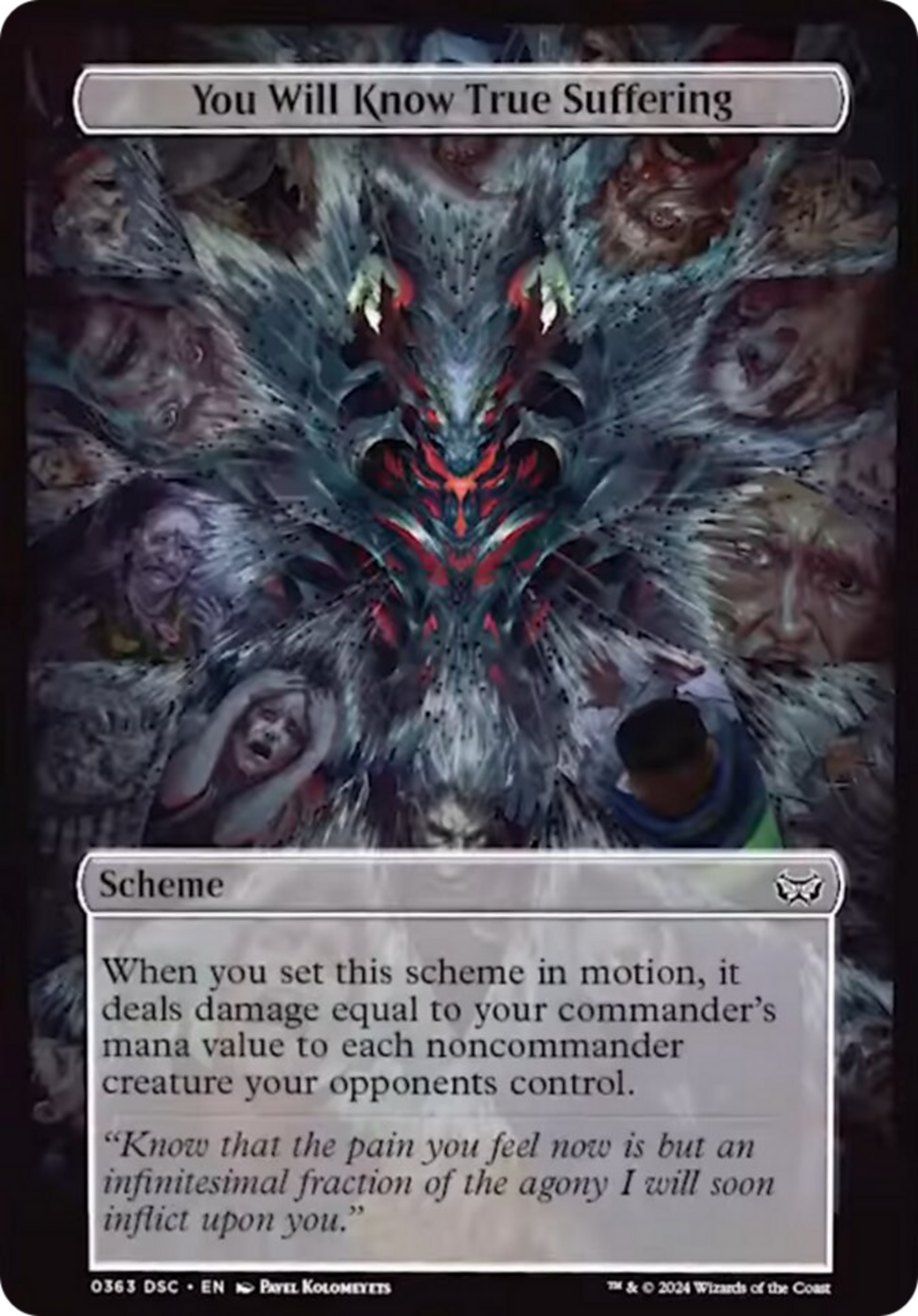 You Will Know True Suffering (Full Art) [Duskmourn: Archenemy] | Jomio and Rueliete's Cards and Comics
