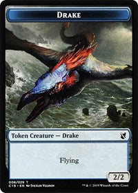 Drake // Human Double-Sided Token [Commander 2019 Tokens] | Jomio and Rueliete's Cards and Comics