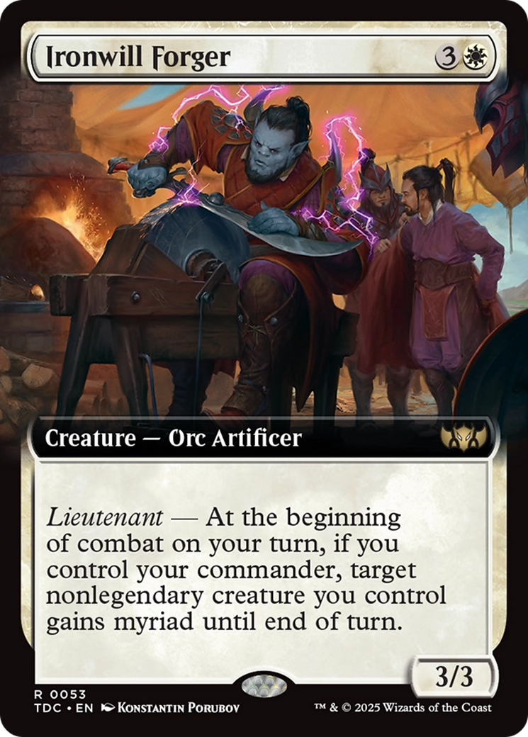 Ironwill Forger (Extended Art) [Tarkir: Dragonstorm Commander] | Jomio and Rueliete's Cards and Comics