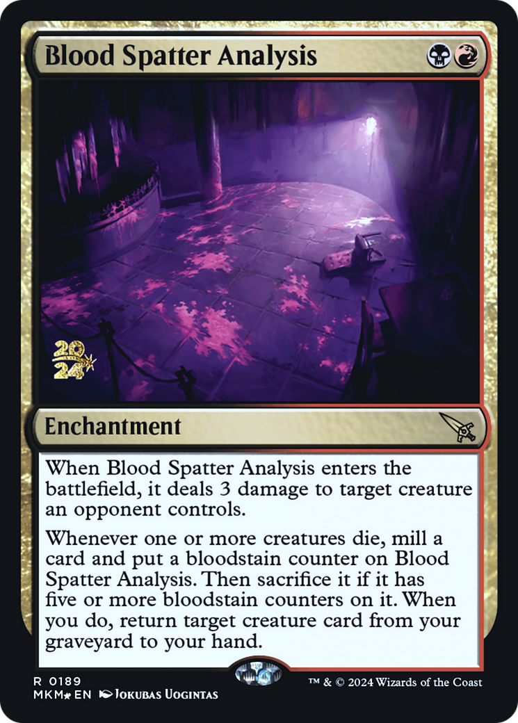 Blood Spatter Analysis [Murders at Karlov Manor Prerelease Promos] | Jomio and Rueliete's Cards and Comics