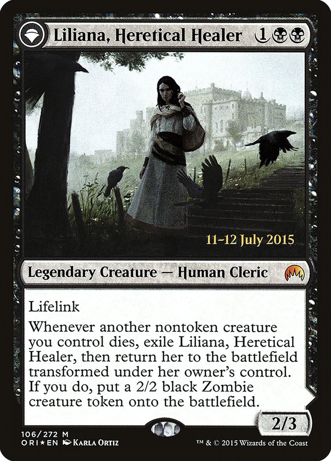Liliana, Heretical Healer // Liliana, Defiant Necromancer [Magic Origins Prerelease Promos] | Jomio and Rueliete's Cards and Comics