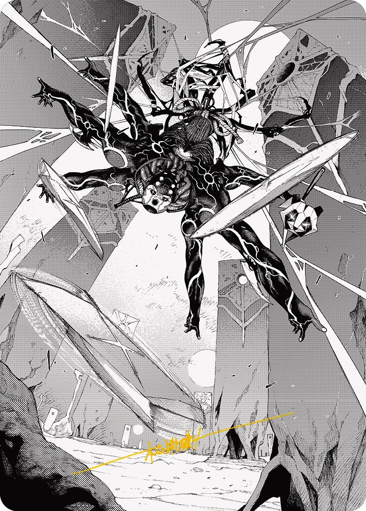 Kaito, Dancing Shadow 2 Art Card (Gold-Stamped Signature) [Phyrexia: All Will Be One Art Series] | Jomio and Rueliete's Cards and Comics