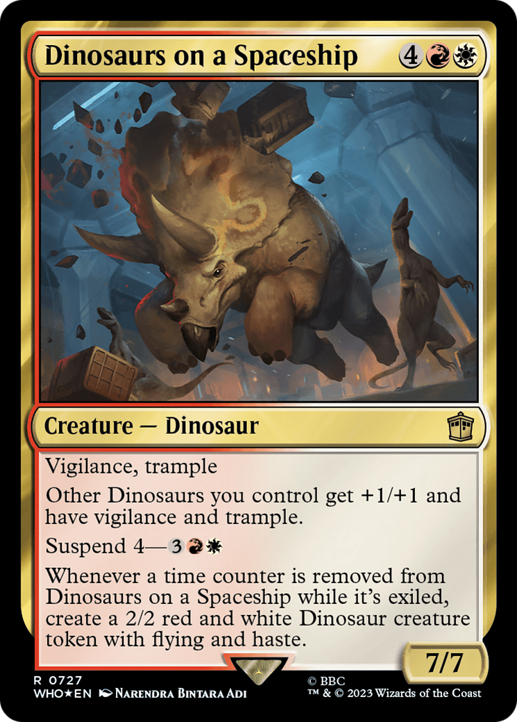 Dinosaurs on a Spaceship (Surge Foil) [Doctor Who] | Jomio and Rueliete's Cards and Comics
