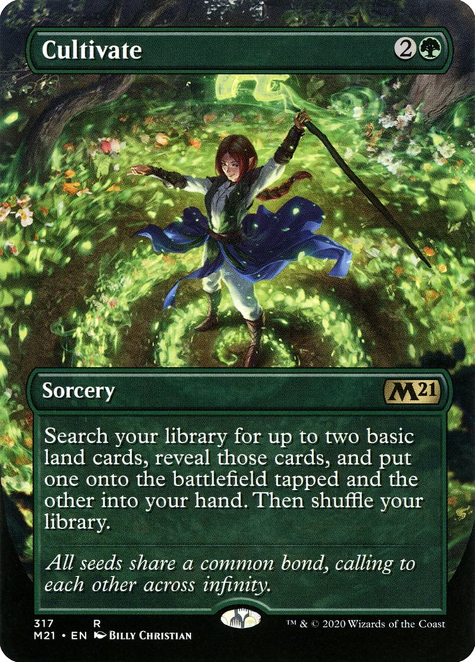 Cultivate (Borderless Alternate Art) [Core Set 2021] | Jomio and Rueliete's Cards and Comics