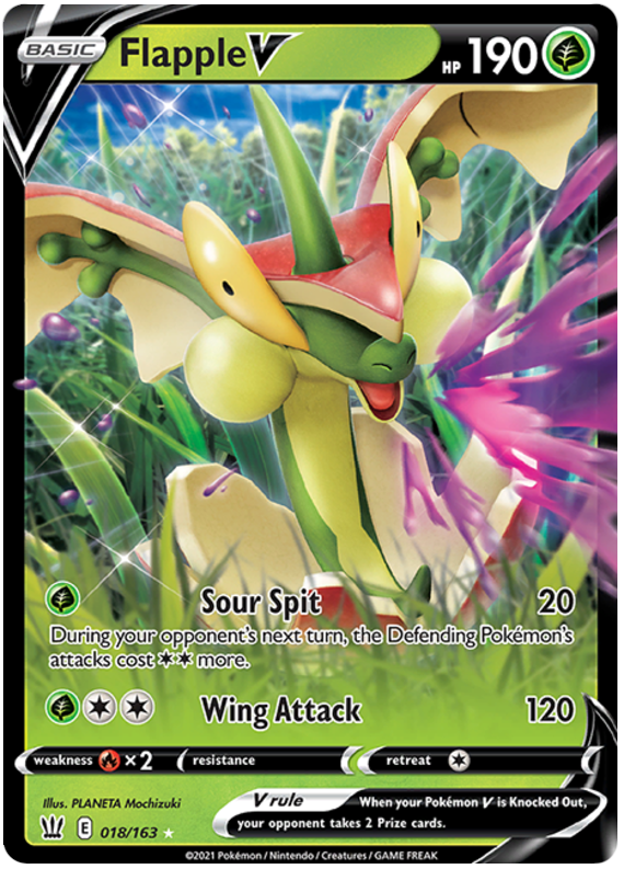 Flapple V (018/163) [Sword & Shield: Battle Styles] | Jomio and Rueliete's Cards and Comics