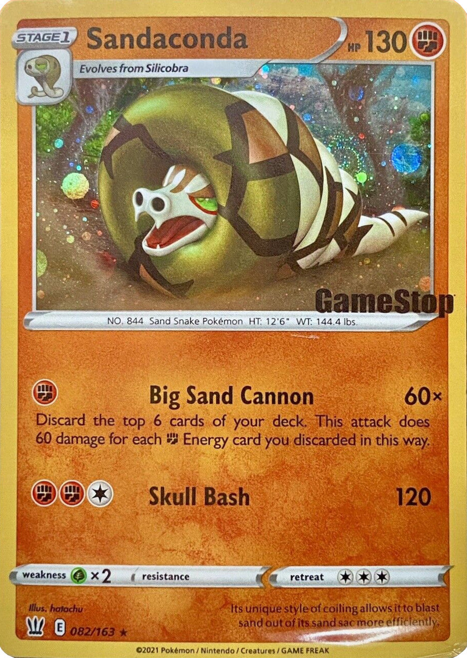 Sandaconda (082/163) (GameStop Exclusive) [Sword & Shield: Battle Styles] | Jomio and Rueliete's Cards and Comics