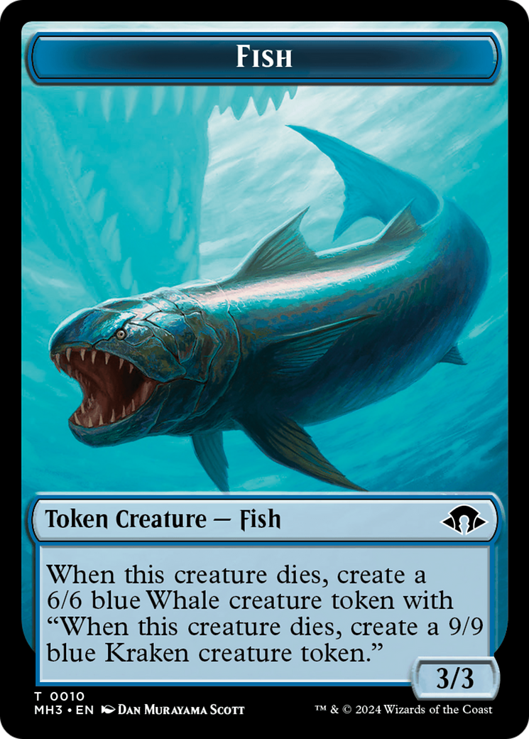 Eldrazi Spawn // Fish Double-Sided Token [Modern Horizons 3 Tokens] | Jomio and Rueliete's Cards and Comics