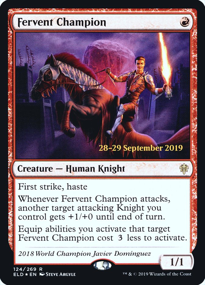 Fervent Champion [Throne of Eldraine Prerelease Promos] | Jomio and Rueliete's Cards and Comics