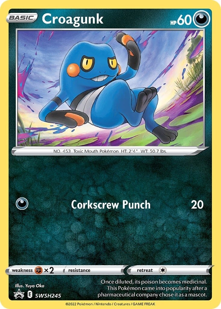 Croagunk (SWSH245) [Sword & Shield: Black Star Promos] | Jomio and Rueliete's Cards and Comics