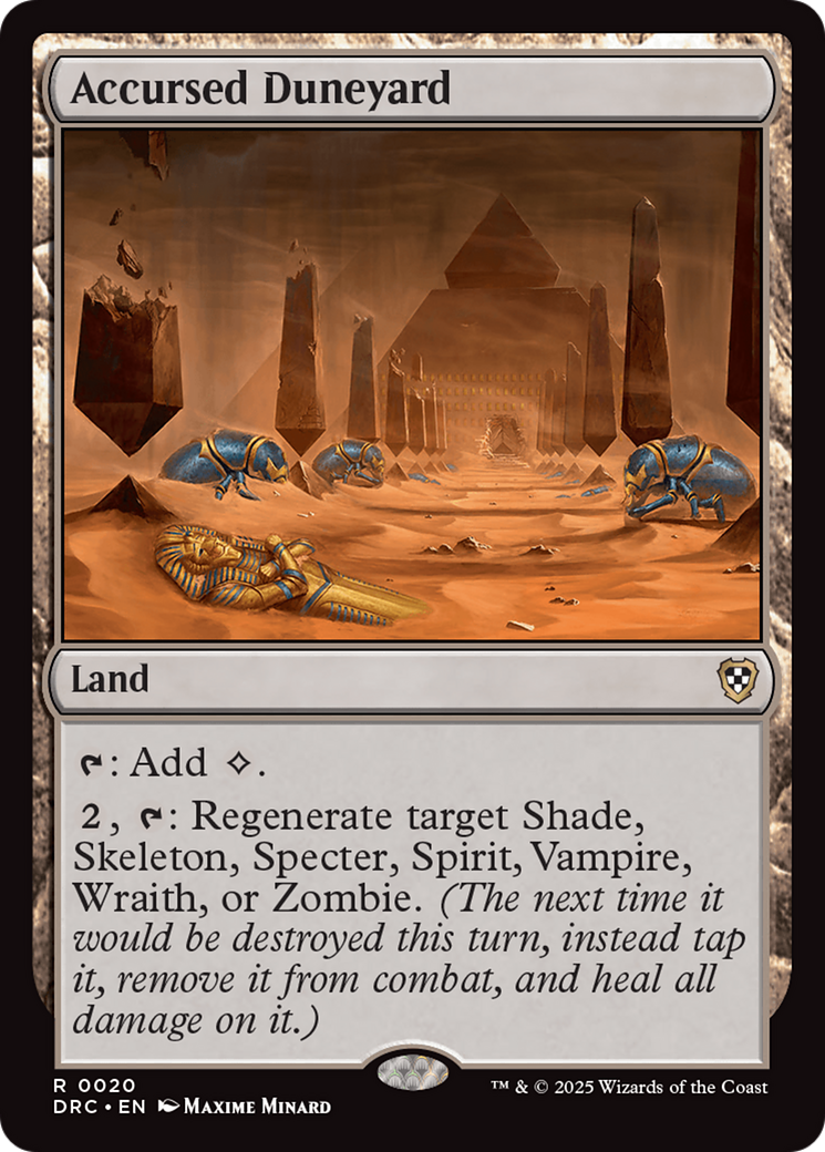 Accursed Duneyard [Aetherdrift Commander] | Jomio and Rueliete's Cards and Comics