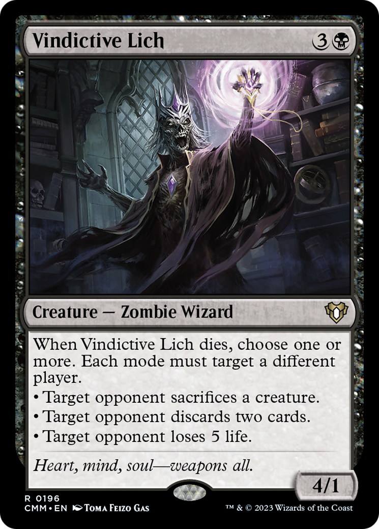 Vindictive Lich [Commander Masters] | Jomio and Rueliete's Cards and Comics