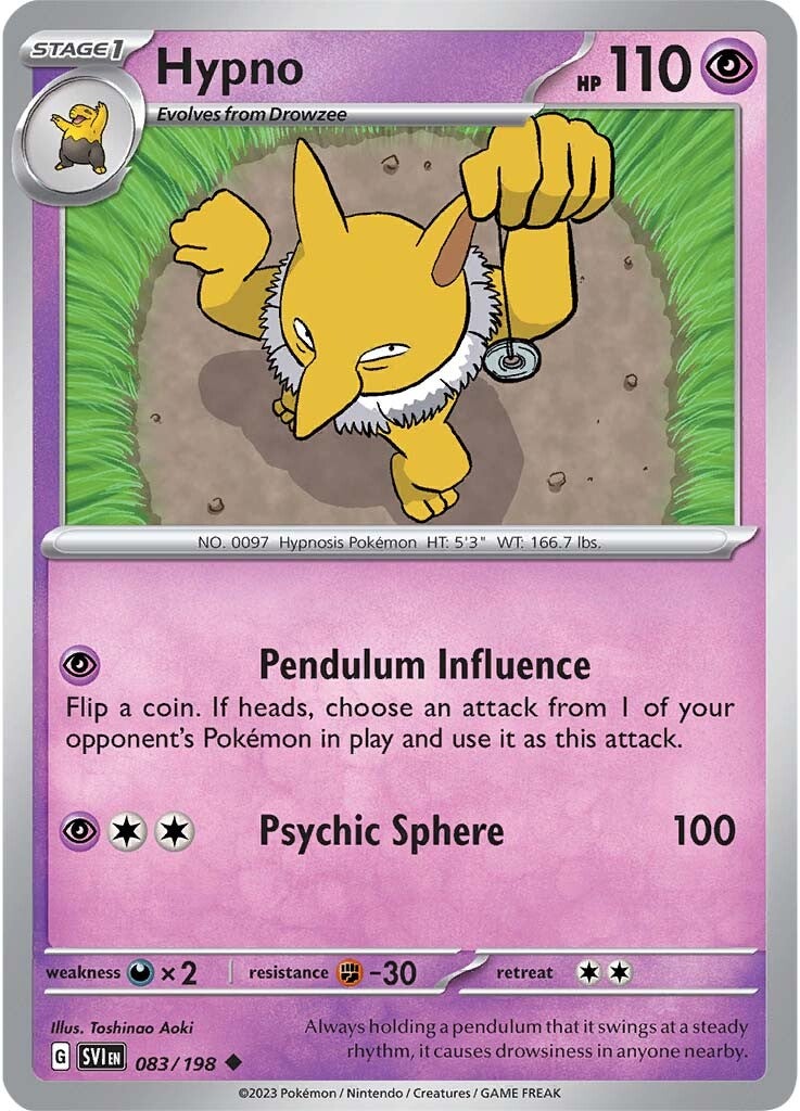 Hypno (083/198) [Scarlet & Violet: Base Set] | Jomio and Rueliete's Cards and Comics