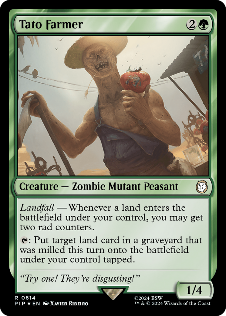 Tato Farmer (Surge Foil) [Fallout] | Jomio and Rueliete's Cards and Comics
