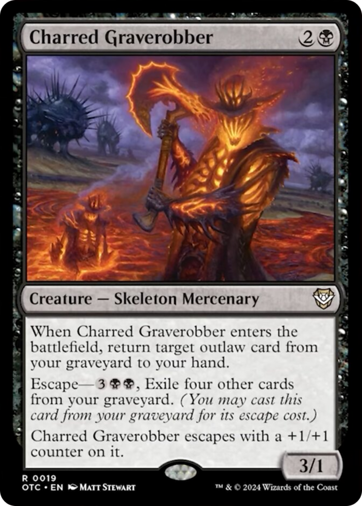 Charred Graverobber [Outlaws of Thunder Junction Commander] | Jomio and Rueliete's Cards and Comics