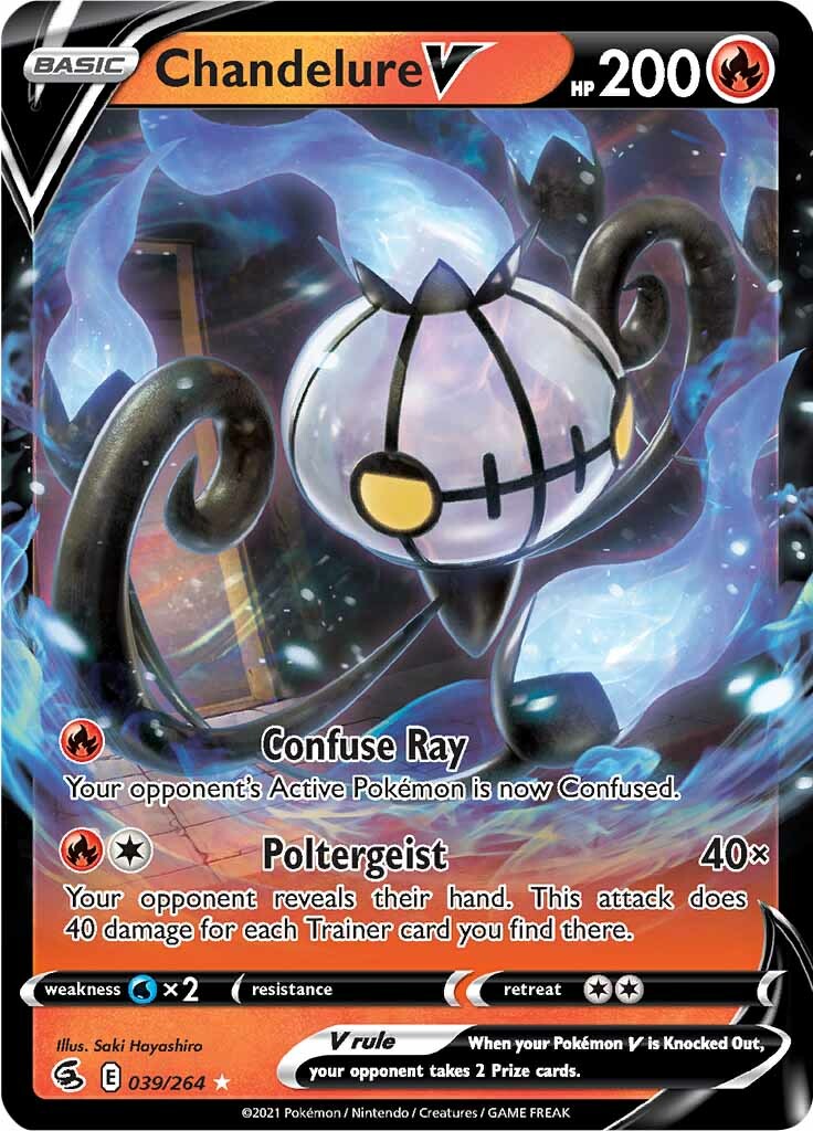 Chandelure V (039/264) [Sword & Shield: Fusion Strike] | Jomio and Rueliete's Cards and Comics