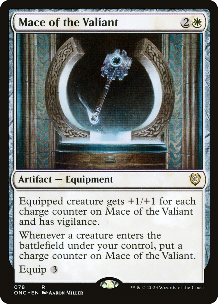 Mace of the Valiant [Phyrexia: All Will Be One Commander] | Jomio and Rueliete's Cards and Comics