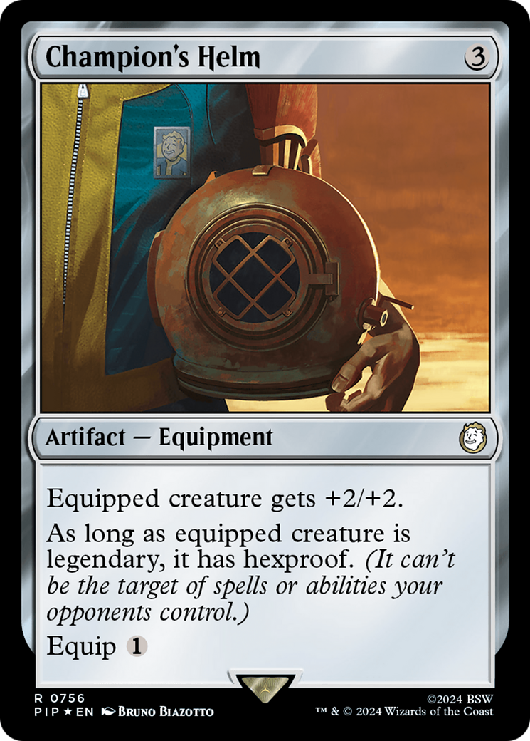 Champion's Helm (Surge Foil) [Fallout] | Jomio and Rueliete's Cards and Comics