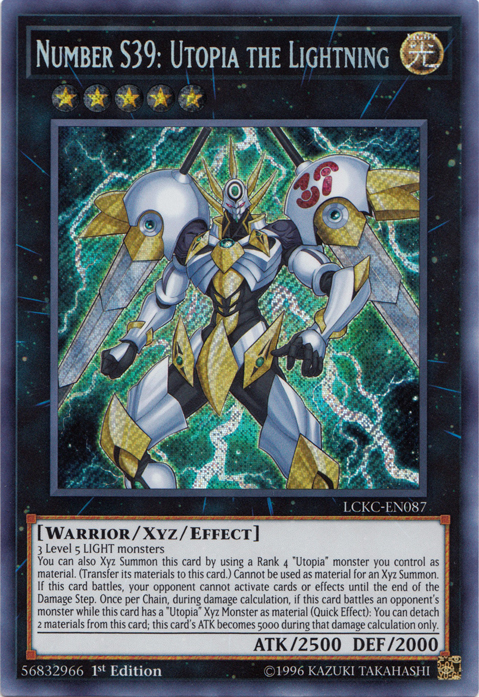 Number S39: Utopia the Lightning [LCKC-EN087] Secret Rare | Jomio and Rueliete's Cards and Comics