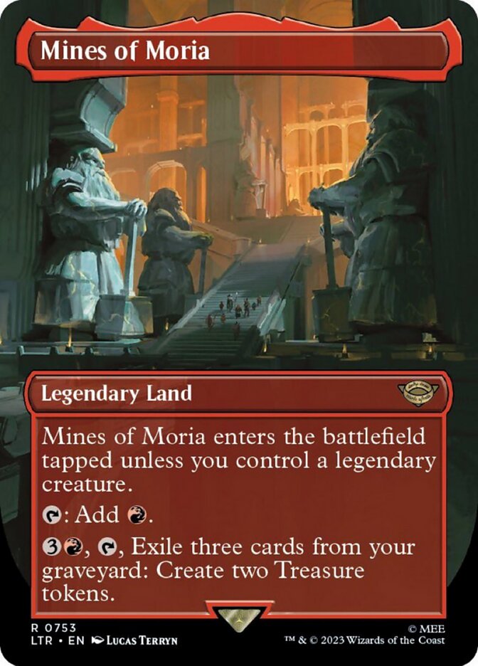 Mines of Moria (Borderless Alternate Art) (Surge Foil) (753) [The Lord of the Rings: Tales of Middle-Earth] | Jomio and Rueliete's Cards and Comics