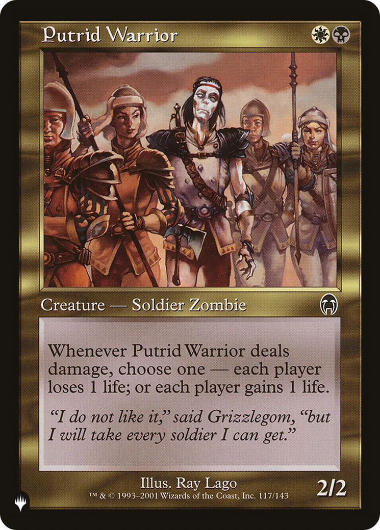 Putrid Warrior [The List] | Jomio and Rueliete's Cards and Comics