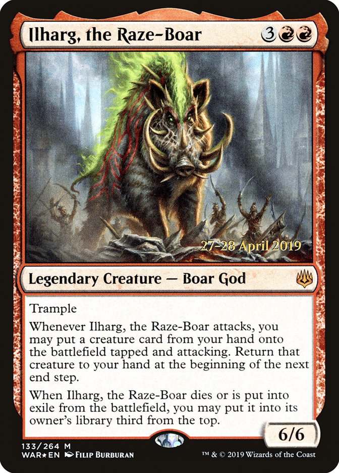 Ilharg, the Raze-Boar [War of the Spark Prerelease Promos] | Jomio and Rueliete's Cards and Comics