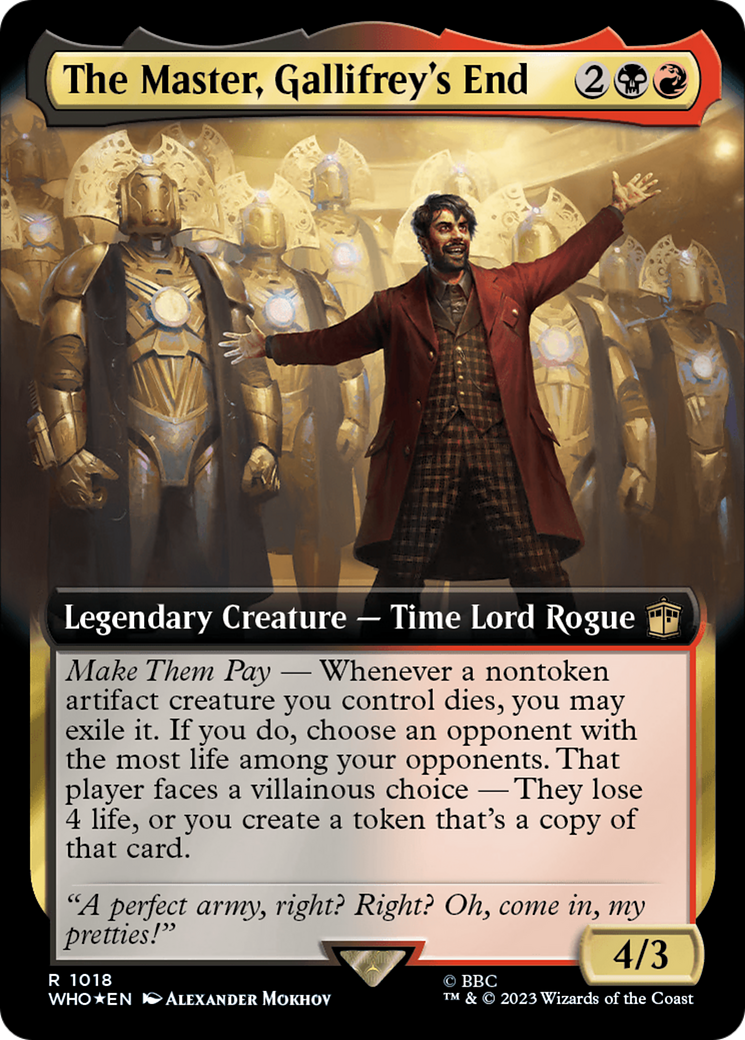 The Master, Gallifrey's End (Extended Art) (Surge Foil) [Doctor Who] | Jomio and Rueliete's Cards and Comics