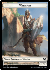 Warrior // Elspeth, Sun's Champion Emblem Double-Sided Token [March of the Machine Commander Tokens] | Jomio and Rueliete's Cards and Comics