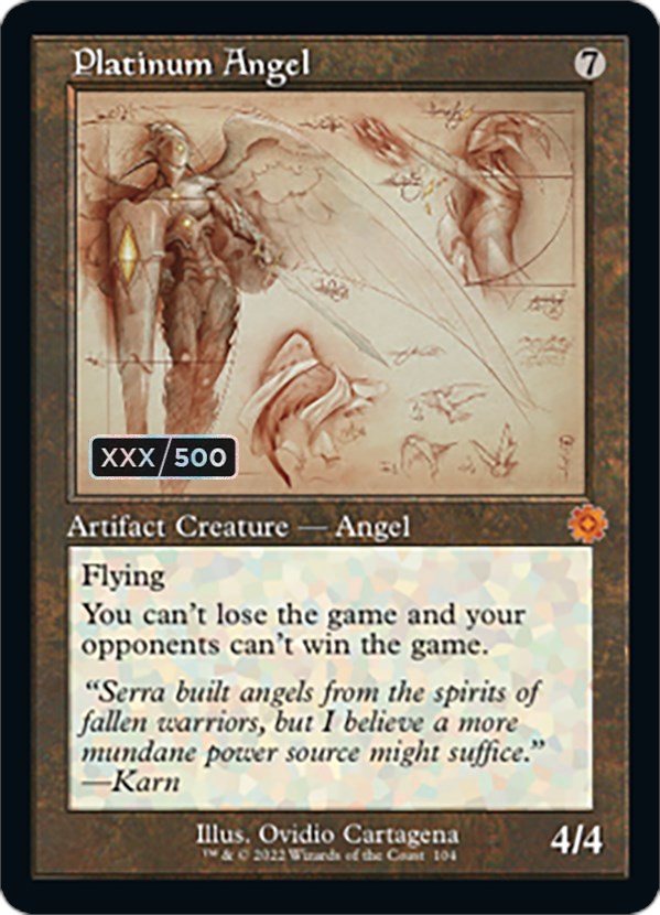 Platinum Angel (Retro Schematic) (Serialized) [The Brothers' War Retro Artifacts] | Jomio and Rueliete's Cards and Comics