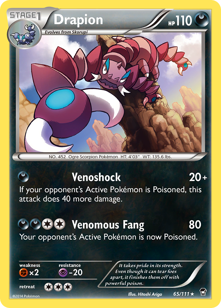 Drapion (65/111) [XY: Furious Fists] | Jomio and Rueliete's Cards and Comics