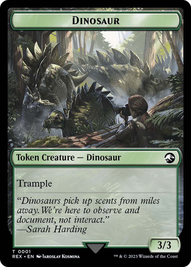 Copy // Dinosaur (0001) Double-Sided Token [The Lost Caverns of Ixalan Tokens] | Jomio and Rueliete's Cards and Comics