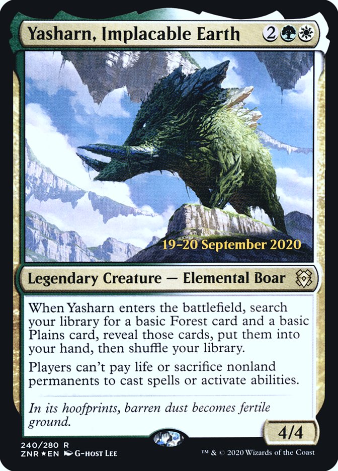 Yasharn, Implacable Earth [Zendikar Rising Prerelease Promos] | Jomio and Rueliete's Cards and Comics